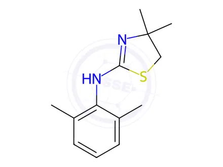 Chemical structure of N-(2,6-Dimethylphenyl)-4,4-dimethyl-4,5-dihydro-1,3-thiazol-2-amine