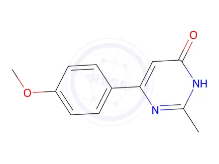 Chemical structure of 6-(4-methoxyphenyl)-2-methylpyrimidin-4-ol