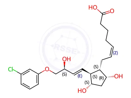 Chemical structure of Cloprostenol (206555-98-8)