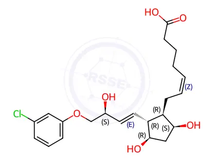 Chemical structure of Cloprostenol Impurity 1 Monomer ((15S)-Cloprostenol)