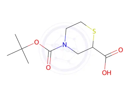 Chemical structure of 4-(tert-Butoxycarbonyl)thiomorpholine-2-carboxylic acid
