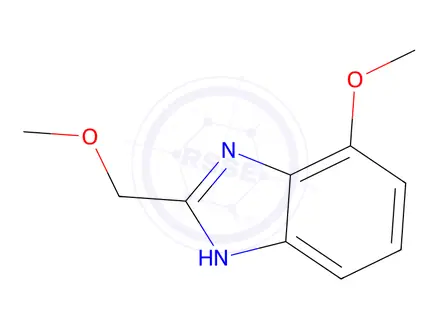 Chemical structure of 7-Methoxy-2-(methoxymethyl)-1H-1,3-benzodiazole