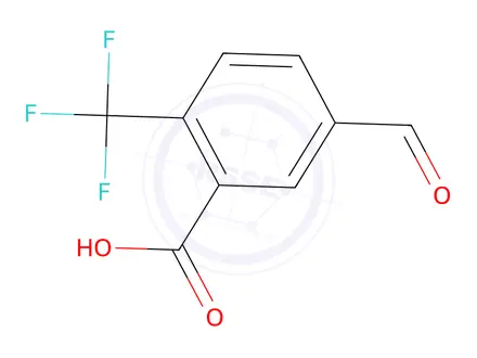Chemical structure of 5-Formyl-2-(trifluoromethyl)benzoic acid