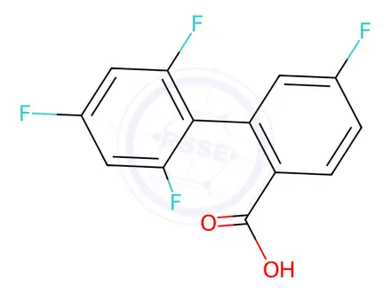 Chemical structure of 4-Fluoro-2-(2,4,6-trifluorophenyl)benzoic acid