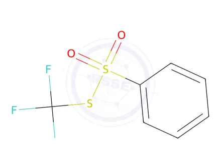 Chemical structure of Benzenesulfonothioic acid, S-(trifluoromethyl) ester