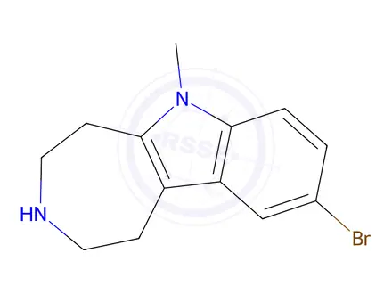 Chemical structure of 9-Bromo-6-methyl-1,2,3,4,5,6-hexahydroazepino[4,5-b]indole