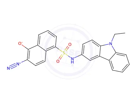 Chemical structure of 6-Diazo-N-(9-ethyl-9H-carbazol-3-yl)-5,6-dihydro-5-oxo-1-naphthalenesulfonamide