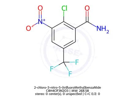 Chemical structure of 2-chloro-3-nitro-5-(trifluoroMethyl)benzaMide