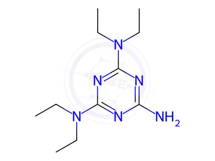 Chemical structure of N2,N2,N4,N4-Tetraethyl-1,3,5-triazine-2,4,6-triamine