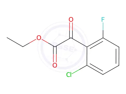 Chemical structure of ethyl 2-(2-chloro-6-fluorophenyl)-2-oxoacetate