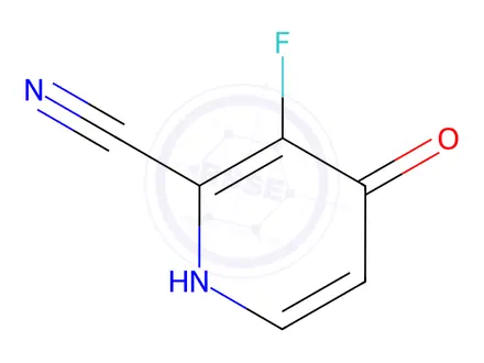 Chemical structure of 3-fluoro-4-hydroxypyridine-2-carbonitrile