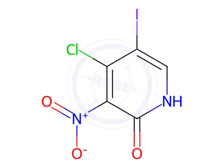 Chemical structure of 4-Chloro-5-iodo-3-nitropyridin-2(1H)-one