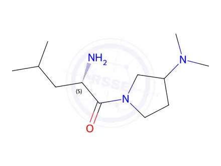 Chemical structure of (2s)-2-Amino-1-(3-(dimethylamino)pyrrolidin-1-yl)-4-methylpentan-1-one