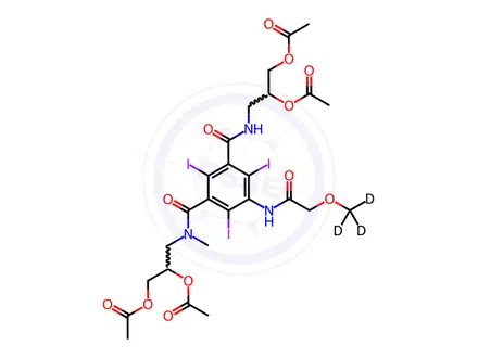 Chemical structure of Tetra-O-acetyl Iopromide-d3