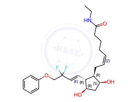 Chemical structure of Tafluprost Ethyl Amide