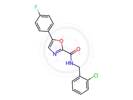 Chemical structure of N-(2-Chlorobenzyl)-5-(4-fluorophenyl)oxazole-2-carboxamide