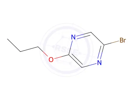 Chemical structure of 2-bromo-5-propoxypyrazine
