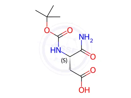 Chemical structure of Boc-L-aspartic acid a-amide