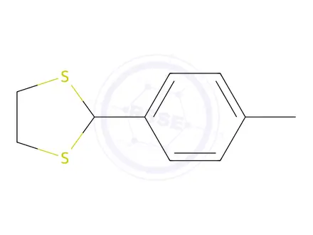 Chemical structure of 4-Methylbenzaldehyde ethane-1,2-diyl dithioacetal