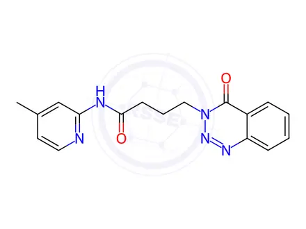 Chemical structure of N-(4-Methylpyridin-2-yl)-4-(4-oxobenzo[d][1,2,3]triazin-3(4H)-yl)butanamide