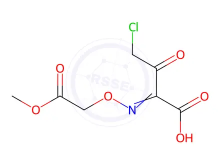 Chemical structure of 4-Chloro-2-((2-methoxy-2-oxoethoxy)-imino)-3-oxobutanoic acid