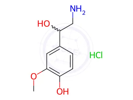 Chemical structure of rac Normetanephrine hydrochloride