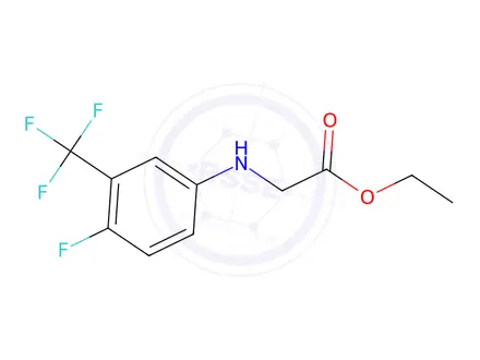 Chemical structure of Ethyl 2-([4-fluoro-3-(trifluoromethyl)phenyl]amino)acetate