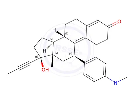 Chemical structure of Mifepristone