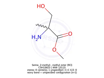 Chemical structure of Serine, 2-methyl-, methyl ester (9CI)
