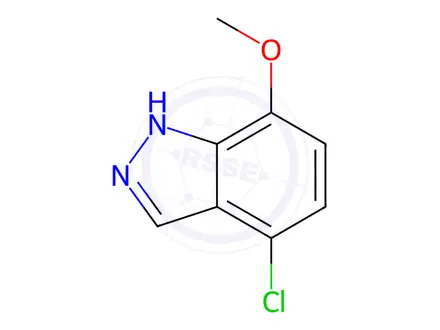 Chemical structure of 4-Chloro-7-methoxy-1H-indazole