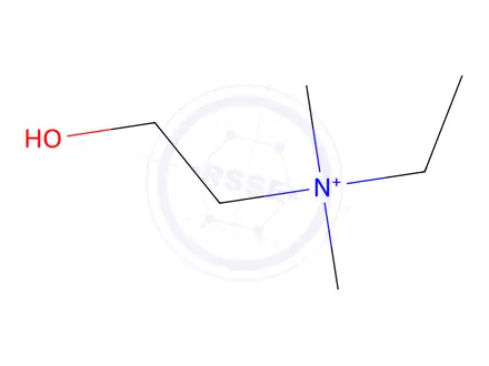 Chemical structure of monoethylcholine