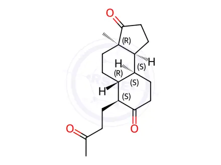Chemical structure of (3aR,5aR,6S,9aS,9bS)-3a-methyl-6-(3-oxobutyl)decahydro-3H-cyclopenta[a]naphthalene-3,7(3aH)-dione