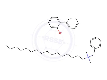 Chemical structure of benzyl(hexadecyl)dimethylammonium, salt with [1,1'-biphenyl]-2-ol (1:1)
