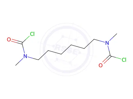Chemical structure of Hexane-1,6-diylbis(methylcarbamic chloride)