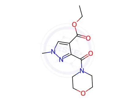 Chemical structure of ethyl 1-methyl-3-(morpholin-4-ylcarbonyl)-1H-pyrazole-4-carboxylate