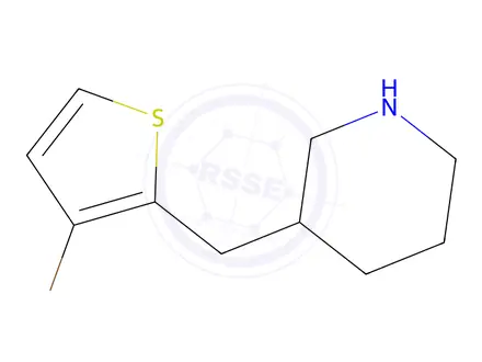 Chemical structure of 3-((3-Bromothiophen-2-yl)methyl)piperidine
