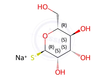 Chemical structure of 1-Thio-alpha-D-mannose Natriumsalz