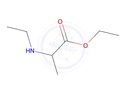 Chemical structure of L-Alanine, N-ethyl-, ethyl ester (9CI)