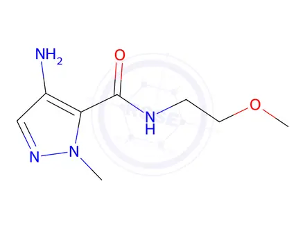 Chemical structure of 4-Amino-N-(2-methoxyethyl)-1-methyl-1H-pyrazole-5-carboxamide