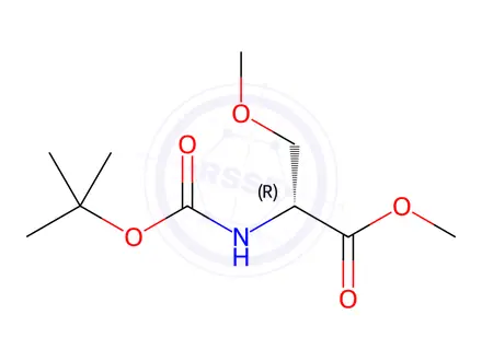 Chemical structure of (R)-Methyl 2-((Tert-butoxycarbonyl)amino)-3-methoxypropanoate