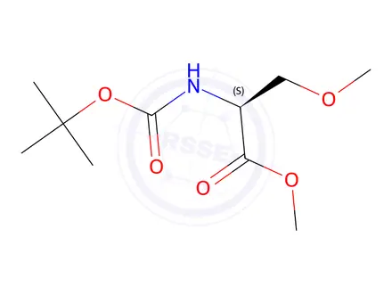 Chemical structure of (S)-Methyl 2-((Tert-Butoxycarbonyl)Amino)-3-methoxypropanoate
