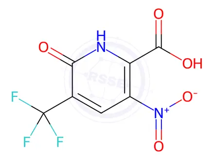 Chemical structure of 3-Nitro-6-oxo-5-(trifluoromethyl)-1,6-dihydropyridine-2-carboxylic acid