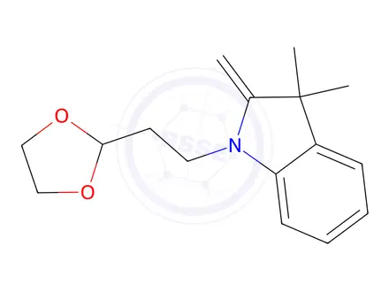 Chemical structure of 1-(2-(1,3-Dioxolan-2-yl)ethyl)-3,3-dimethyl-2-methyleneindoline