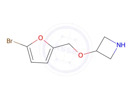 Chemical structure of 3-((5-Bromofuran-2-yl)methoxy)azetidine
