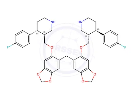 Chemical structure of Paroxetine Hydrochloride Impurity 7 Monomer (Paroxetine Hydrochloride Hemihydrate EP Impurity F)