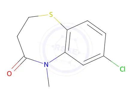 Chemical structure of 7-Chloro-5-methyl-2,3-dihydrobenzo[b][1,4]thiazepin-4(5H)-one