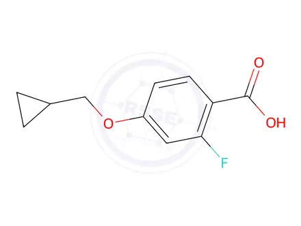 Chemical structure of 4-(Cyclopropylmethoxy)-2-fluorobenzoic Acid