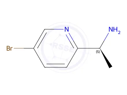 Chemical structure of (S)-1-(5-Bromopyridin-2-yl)ethanamine hydrochloride