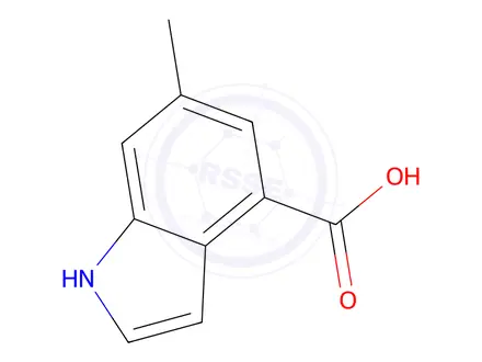 Chemical structure of 6-Methyl-1H-indole-4-carboxylic Acid