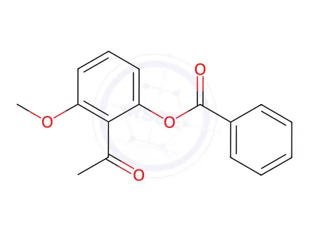 Chemical structure of 2-Acetyl-3-methoxyphenyl benzoate